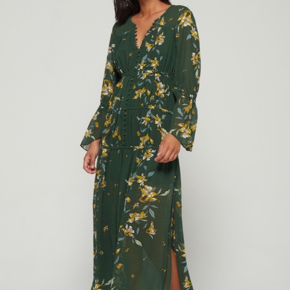 Green Floral dress